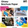 PPD 100 Sheets Inkjet Glossy Brochure and Flyer Paper 8. 5x11 37lbs 140gsm Professional Quality Double Sided Instant Dry and Water-Resistant (PPD-72-100.