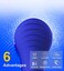 N&aring;graCoola CLIE Facial Cleansing Brush, Waterproof and Rechargeable Face Scrub Brush for MenWomen, Cleansing, Exfoliating and Massaging, Electric Face Scrubber - Blue.