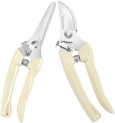MEPEREZ 2PCS Advanced garden shears,pruning shears for gardening,premium gardening scissors,orchard pruning,flower picking,t flowers and trees,Lightweight and sharp shears gardening tools.