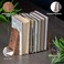 TILISMA Handmade Wooden Book Ends - Decorative Bookends for Shelves - Sturdy Book Holders for Heavy Books - Walnut Tree.