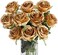 Luyue 10PCS Artificial Roses Flower Silk Rose with Stem Realistic Artificial Long Stem Rose Valentine's Day Fake Roses Bouquet for Wedding Home Decoration.