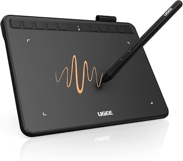 UGEE S640 Graphics Drawing Tablet, Digital Draw Art Pad with Pen Battery-Free Stylus Tilt Function 8192 Levels Pressure Sensitivity 10 Express Keys for Mac, Windows PC and Android.