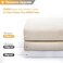 BTTN Fabric Shower Curtain, Linen Textured Heavy Duty Polyester Cloth Shower Curtain Set with 12 Plastic Hooks, Hotel Luxury Waterproof Decorative Shower Curtains for Bathroom - 72"x72" - Beige/Cream.
