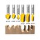 MNA 90 Degree V Groove and Round Nose Router Bit Set, 1/4 Inch Shank Signmaking Router Bits, 3D CNC LetteringEngraving Router Bit Kit.