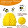Zonon 4 Pieces Honey Bee Centerpieces Honeycomb Decorations Yellow Bee Honeycomb Table Centerpieces with Bee Sunflower Stickers for Bee Day Gender Reveal Birthday Party Decoration.