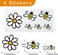 Zonon 4 Pieces Honey Bee Centerpieces Honeycomb Decorations Yellow Bee Honeycomb Table Centerpieces with Bee Sunflower Stickers for Bee Day Gender Reveal Birthday Party Decoration.