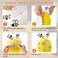 Zonon 4 Pieces Honey Bee Centerpieces Honeycomb Decorations Yellow Bee Honeycomb Table Centerpieces with Bee Sunflower Stickers for Bee Day Gender Reveal Birthday Party Decoration.