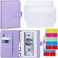Antner A6 Budget Binder with Zipper Cash Envelopes for Money OrganizerBudgeting, PU Leather Budget Planner Money Saving Binder with Cash Stuffing EnvelopesLabels for Home Office Travel, Purple.
