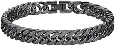 Richsteel Stainless Steel/Gold/Black Plated Link Chain Bracelet for Men 8/12/17mm Width, 7. 4/8. 2/9 Inch Length Classic Jewelry(Gift Wrapped.
