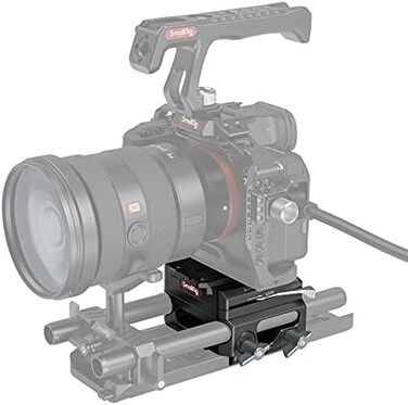 SmallRig Lightweight Base Plate Riser System With Dual 15mm Rod Clamp, Magnesium Alloy Version, for Manfrotto Style, 40% Lighter - 3067.