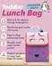 JOY2B Kids Lunch Bag - Insulated Unicorn Lunch Bag Kids with Water Bottle Holder - Reusable Snack Bags for Boys and Girls, Lunch Box Kids Perfect for School Camp Travel - Unstoppable Unicorn.