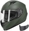 GLX GX11 Compact Lightweight Full Face Motorcycle Street Bike Helmet with Extra Tinted Visor DOT Approved (Camo, Small.