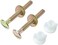 A.I.FORCE 2Packs Toilet Seat Screws, Steel Toilet Seat Hinge Bolts and Nuts, Heavy Duty Toilet Seat Fastener with Plastic Nuts and Metal Washers, Toilet Hardware Replacement for Top Mount Toilet Seat