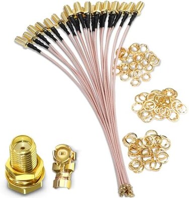TUOLNK SMA IPX 5 Pack 6inch SMA Female to U. FL IPX IPEX RF Coax Adapter RG178 Pigtail Jumper Cable SMA Female to IPX Coaxial Cable UFL/IPX Cable Mini PCI Extension Cable.