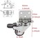 HOWDIA 1'' Swivel Plate Caster Wheels with Brake L-Bracket Side Mount TPR Rubber Small Furniture Replacement Silent Mute Locking Casters Set of 4.