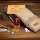 Whitluck's Tobacco Pipe with Waxed Canvas Pipe Roll, Handmade Wooden Pipe with Ultimate Beginner Guide E-Book, Travel Tobacco Bag - Smoker Gift Set and Accessories.