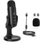 zealsound USB Gaming Microphone,Condenser Computer PC Microphones,PlugPlay Mic for Podcast PS4/PS5 Vocal,YouTube on MacWindows with Mic Gain Control,Mute,Echo,Noise cancel,Headphone Jack,K66 Black.