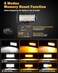 مصباح Auxbeam LED كهرماني 7 بوصة 300 واط 6 أوضاع إضاءة كهرمانية وبيضاء، مزيج من الإضاءة الموضعية والواسعة، مصابيح ستروب، مصابيح ضباب للطرق الوعرة للشاحنات والسيارات والمركبات الرباعية والقوارب وسيارات