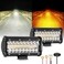 مصباح Auxbeam LED كهرماني 7 بوصة 300 واط 6 أوضاع إضاءة كهرمانية وبيضاء، مزيج من الإضاءة الموضعية والواسعة، مصابيح ستروب، مصابيح ضباب للطرق الوعرة للشاحنات والسيارات والمركبات الرباعية والقوارب وسيارات