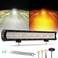 أضواء ستروب LED من Auxbeam مقاس 20 بوصة بقوة 420 واط، لون كهرماني أبيض، 6 أوضاع، ضوء ضباب كهرماني مزدوج اللون، إضاءة كاشفة، إضاءة للطرق الوعرة مع وظيفة الذاكرة.