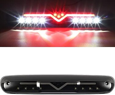 Partsam High Mount Stop Light Led 3rd Brake Replacement for 07-13 Silverado/Sierra 1500 2500HD 3500HD Third Rear Cab Roof Center Tail Cargo Lamp(Smoke Lens.
