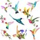 Tevxj 20 Pieces Large Size Hummingbird Window Hummingbird Decals for Windows Anti-Collision Window Clings Decals to Prevent Bird Strikes on Window Glass Non Adhesive Vinyl Cling Hummingbird Stickers.