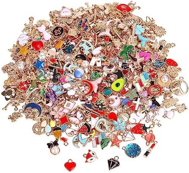 SANNIX 350Pcs Wholesale Bulk Lots Jewelry Making Charms Assorted Pendants for DIY Necklace Bracelet Earring Craft Supplies.