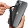 Sinjimoru Stretching Silicone Phone Strap as Cell Phone Grip Holder, Reusable Slim Cell Phone Holder for Hand with Clip for GalaxyiPhone Case. Sinji Finger Strap Clip Black 210.