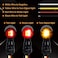 QUASCO Rear Motorcycle LED Turn Signals Universal Mini Size Brake Tail Light Blinkers Compatible with Harley Honda Kawasaki Suzuki Triumph Yamaha.