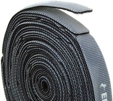 ENVISIONED Reusable Cable Ties 1/2" x 6" Self-Gripping Strips Ready to Use Precut Straps for Cable Management and Organizing Cords 50 Pack (Black.