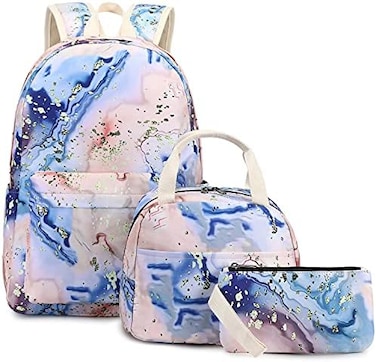 Bluboon School Backpack for Girls Teens Bookbag Set Laptop Backpack Lunch Box with Pencil Bag.