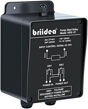 نظام رشاشات Briidea Pump Start Relay بقدرة 1-2 حصان عند 120/240 فولت.
