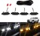 متوافق مع مصابيح LED الأمامية لسيارة تويوتا RAV4 موديلات 2019 2020 2021 2022 2023، ملحقات مصابيح تحذير أمامية مع ضوء كهرماني وضوء أبيض، 4 قطع (غير مناسب لسيارة Adventure/RAV4 PHEV).
