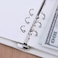 Antner A6 PU Leather Notebook Binder Refillable 6 Ring Binder for A6 Filler Paper, Loose Leaf Personal Planner Binder Cover with Magnetic Buckle Closure, White.