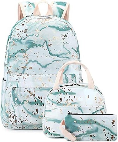 Bluboon School Backpack for Girls Teens Bookbag Set Laptop Backpack Lunch Box with Pencil Bag.