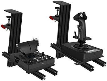 Hikig 2 Set The Desk Mount for The Flight Sim Game Joystick, Throttle and Hotas Systems. Fully Support Almost All of Flight Sim Game Hand-Control Devices Compatible with Thrustmaster HOTAS Warthog.