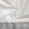SIYUAN 2 Pcs Mulberry Silk Pillowcase for Hair and Skin,Cooling Silk Pillow Case with Hidden Zipper,Allergen Proof Dual Sides Soft Breathable Smooth Silk Pillow Cover for Women(Standard-2PCS,White.