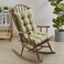 Sweet Home Collection Rocking Chair Cushion Premium Tufted Pads Non Skid Slip Backed Set of Upper and Lower with Ties, 1 Count (Pack of 1, Sage.