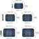 TravelWise Luggage, Navy Airplanes, 1 Small, 2 Medium, 2 Large, Packing Cubes.