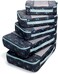 TravelWise Luggage, Navy Airplanes, 1 Small, 2 Medium, 2 Large, Packing Cubes.