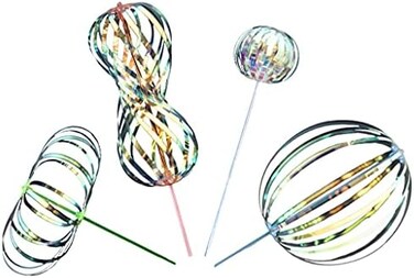 SENSORY4U Rainbow Twirler Stick - 4 Pack - Magic Party Bubble Wand - Spin Twirl Swirl and Dazzle - Fun Addicting Party Favor.
