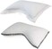 Eli &amp; Elm EliElmUltimate Side Sleeper Pillow with Adjustable Filler to Get The Perfect Contour Curved Pillow for A Neck Pain Relief Sleep - Removable Latex and Polyester Filling (PillowPillow Case.