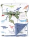 Hudson Baby Unisex Baby Plush Mink and Sherpa Blanket, Dinosaurs, One Size.