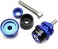 MOWOK Motorcycle Swing Arm Spools Sliders CNC Swing Arm Stand Screw Swingarm Stand Paddock Compatible for Suzuki GSXR1000 GSXR1300 GSXR600 GSXR750 GSXR 125 GSXR 150 (Blue.