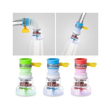 VIKROM 3 Pack Water Filter Faucet Filter, Booster Shower Kitchen Water Filter Tap Head, 360 Degree Adjustable Water Tap Extension Filter Shower Water Tap Bathroom Faucet Extender Home Kitchen Accessor