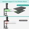 WALI Steel Reinforcement Bracket for Thin, Glass Compatible with Most Monitor Mount Stand Grommet C Clamp (CGRP-BBlack.