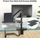 WALI Steel Reinforcement Bracket for Thin, Glass Compatible with Most Monitor Mount Stand Grommet C Clamp (CGRP-BBlack.