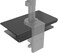 WALI Steel Reinforcement Bracket for Thin, Glass Compatible with Most Monitor Mount Stand Grommet C Clamp (CGRP-BBlack.