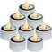 Homemory Solar Tea Lights Outdoor Waterproof, Dusk to Dawn Outdoor Lighting, Reusable LED Tea Light Candles for Lantern Garden Camping and Home Decor, Pack of 8, Warm White.