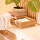 YANGQIHOME Rattan Napkin Holder Square, Napkin Holders for Paper Napkins, 7. 5" x 7. 5" x 2. 5", Wicker Napkin Tray, Woven Guest Towel Holder for Restaurant/Kitchen/Bathroom Napkin Holder for Table.